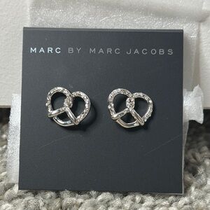 NWT Marc by Marc Jacobs Silver Pretzel Stud Earrings